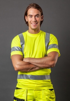 T-shirt High-Vis heren 100%P 160grs