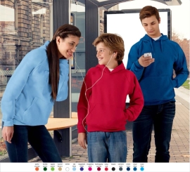 Sweater hoodie 65%P/35%K 320grs