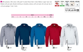 Polosweater 65%P/35%K 295grs