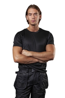 T-shirt heren 100%P 135grs