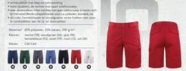 Korte Werkbroek heren 65%P/35%K 245grs.
