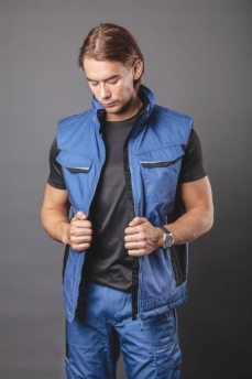 Bodywarmer heren 65%P/35%K 245grs