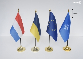 Oekraïne 4-Pole set plastic Tableflagpoles