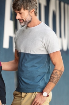 Men's T-shirt Two-tone