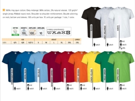 T-shirt 100%K 135grs