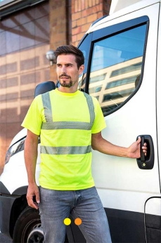 T-shirt High-Vis heren 100%P 240grs