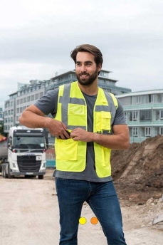 Safety-vest High-Vis 100%P 120grs