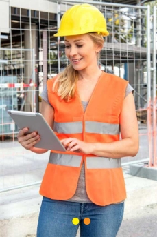 Ladies Safety-vest High-Vis 100%P 120grs.